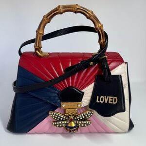 Authentic Gucci Queen Margaret Bamboo Top Handle Bag